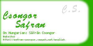 csongor safran business card