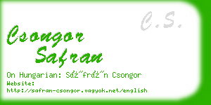 csongor safran business card